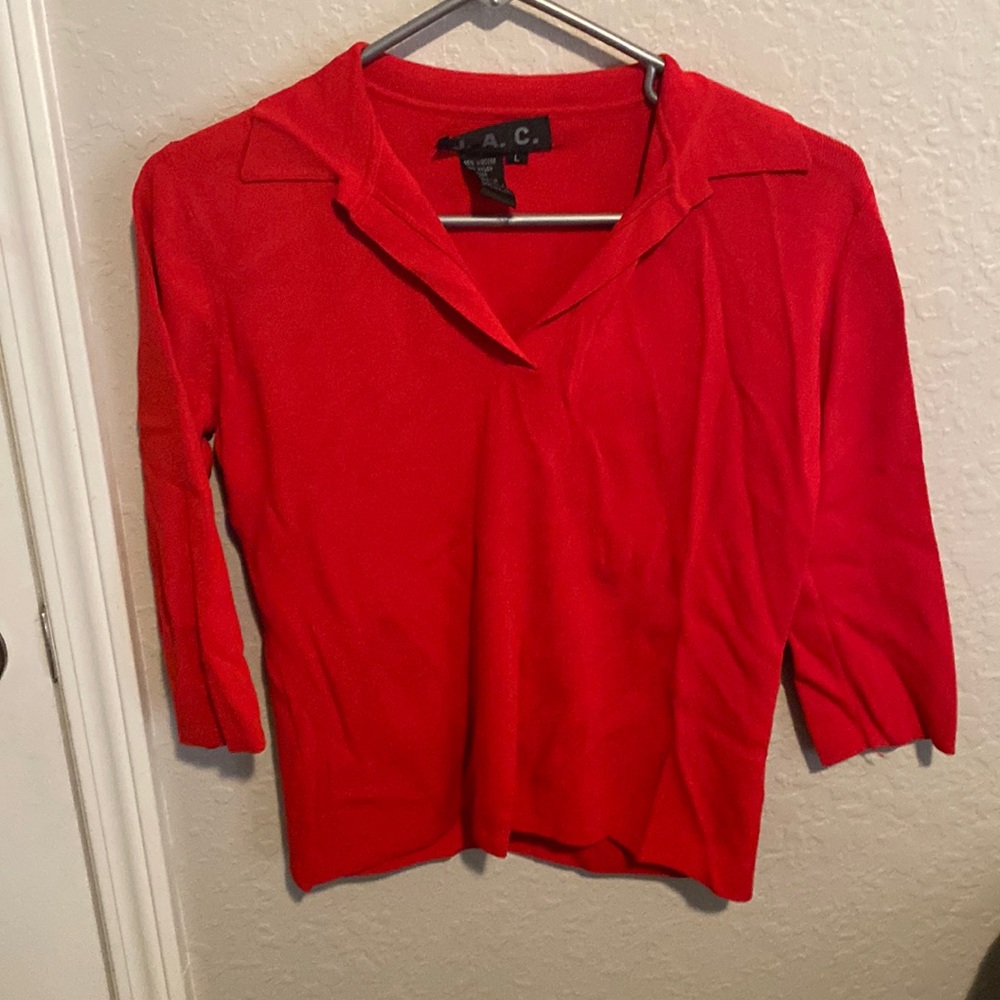 Red blouse